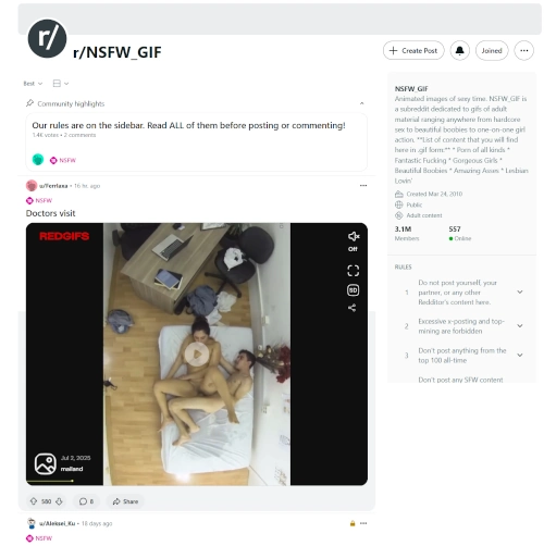 r/NSFW_GIF Review: The Ultimate Subreddit for Nonstop Adult GIFs