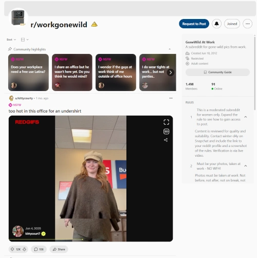 r/WorkGoneWild Review: The Top Subreddit for Naughty Workplace Flashes